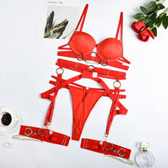 MUZISKAT Women's Luxury Designer Lingerie Sets Exotic with Chain Lingerie Brand Women's Pretty Sexy Lingerie