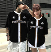 Stilvolle, gestreifte Kurzarm-T-Shirts für Damen und Herren, Outdoor-Sport-Jersey im Oversize-Look, Unisex, Größen S-5XL, Basketball-Tops, Herren-T-Shirts