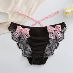 Sexy Unterwäsche für Damen und Herren, Partner-Slips, süße Lolita-Slips mit Schleife und Spitze, Damen-Slips, bequeme Herren-Boxershorts, kuschelige Slips für Paare