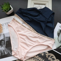 New Women's Underwear Low Waist Girls' Sexy Panties Ultra-thin Ice Silk Briefs Breathable Cotton Crotch Sports Triangle Lingerie