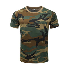Militär-T-Shirt mit Tarnmuster, taktisches Kurzarm-Kampfshirt für Herren und Kinder, Tarnmuster für Outdoor-Aktivitäten wie Wandern und Jagen