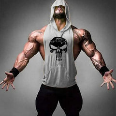 Bodybuilding Tank Tops Men Gym Fitness Cotton Hooded Vest Sleeveless Shirt Workout Hoodie Summer Casual Fashion Singlet Clothing