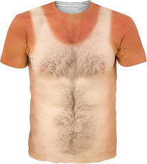 Funny Muscle Mens T Shirt Graphics Spoof 3D Printing T-shirt Personality Short-sleeve Round Neck Casual Shirt Men Cool Tees Tops