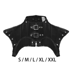 Steampunk-Kostümaccessoires für Damen: Schulterjacke aus PU-Leder, Shapewear, kurze Gothic-Schultertops für Damen