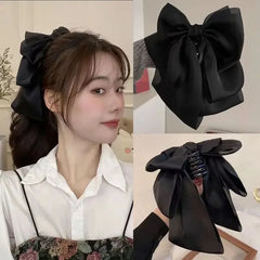 Neue koreanische große Haarspange mit Schleife, Haarclip für Damen, Haarspangen für hohen Pferdeschwanz, Haarschmuck für Mädchen und Frauen