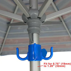 Beach Pool Outdoor Accessories - 4 - prongs Plastic Hanging Hook for Towel, Camera, Sunglasses, Bags