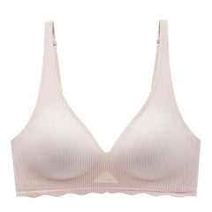 Cool Underwear for Women with Thin Cup Without Marks and Breathable Beauty Back Gathering One-piece Deep V Soft Support Bra