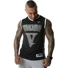 Sports Vest Men's Summer New Fitness Mesh Vest Basketball Training Clothes Digital Print Running Loose Sports O-Neck Vest Tops