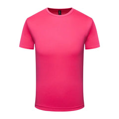 Schnelltrocknendes Rundhals-T-Shirt für Damen und Herren, 2023, individuell bedrucktes und gesticktes Logo, Sport- und Fitness-T-Shirt, Kurzarm, 10 Farben