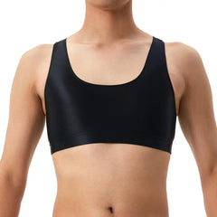 Men Vest Sexy Glossy Silky Sleeveless Racerback Tank Tops Solid Color Skinny Smooth Surface Tops Clubwear Muscle Vests T-Shirt