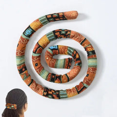 Haaraccessoires für Damen, lange Haargummis, biegsame Dreadlocks-Haarbänder, Haarspangen im Ethno-Stil mit Spiralverschluss