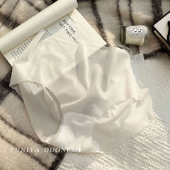 Nahtlose Sommerunterwäsche aus Eisseide für Damen, ultradünn, schnelltrocknend, 3D-Pfirsichfarben, Fitness-Slips