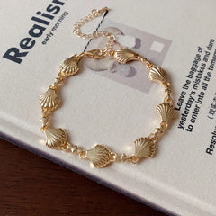Bohemian Shell Bracelet for Women Men Gold Color Summer Beach Charm Bracelets Bangles Wristband Jewelry Accessories Couple Gifts