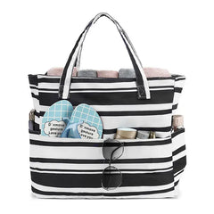 Beach Tote Bag Women Foldable Travel Bag with Anti-Sand Pocket Lightweight Storage Bag for Gym/Shopping Packable in Carry-On