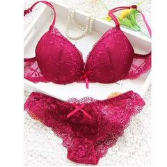Women Sexy Lingerie Set Fashion Lace Lingerie Sets For Ladies Soild Color Bra Comfortable Intimates Underwear Suit Female