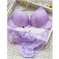 Women Sexy Lingerie Set Fashion Lace Lingerie Sets For Ladies Soild Color Bra Comfortable Intimates Underwear Suit Female