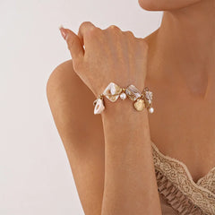 Bohemian Shell Bracelet for Women Men Gold Color Summer Beach Charm Bracelets Bangles Wristband Jewelry Accessories Couple Gifts
