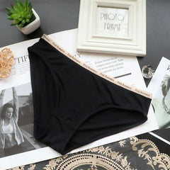 New Women's Underwear Low Waist Girls' Sexy Panties Ultra-thin Ice Silk Briefs Breathable Cotton Crotch Sports Triangle Lingerie