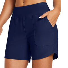 Women'S Swimwear 2025 Women Suit Shorts Waisted Swim Drawstring Bottoms Swimsuit High Boy Shorts Nuevo En Conjuntos A Juego