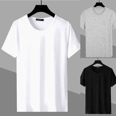 Hot Fashion T-shirts Mens Solid Stretch Baselayer Unisex Basic Bottoming Breathable Comfort Plain Short Sleeve