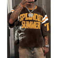 T-shirt Men Summer Clothes Male Clothes for Man T-shirts Men Overfit Short Sleeve Top Y2k Graphic Tee Vintage Tshirts Gym Tshirt