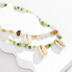 Women Elegant Trendy Summer Beach Vacation Body Jewelry Belly Chains Bohemia Beaded Waist Chain Shell Stone Waistband