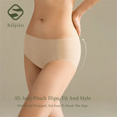 SUJIIN Damen-Slips, nahtlose Unterwäsche, unsichtbare Slips, mittelhoher Bund, 5A antibakteriell, atmungsaktiv, feuchtigkeitsableitend