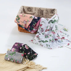 Women's Underwear Print Sexy High Waist Panties Female Plus Size High Elasticity Breathable Floral Breifs Seamless Lingeries