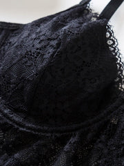 Women Sexy Lace Bras Top Solid Color Underwear Vest Hollow Out Tight Lingerie Crop top Comfortable Breathable Bralette Vest