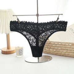 Sexy Female Lingerie Lace trim Sexy Thongs Women Low-Rise Briefs Floral Embroidery Underpants Female Lingerie