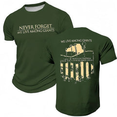 Fashion Never Forget Letter 3D Printed Men's Kurzarm-T-Shirt Sommer Casual Loose Oversize Tee Tops Retro Street Man Clothes