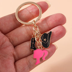 Modische Damen-Schlüsselanhänger mit Hut- und Schuhanhängern für Autoschlüssel, Handtaschen und Geldbörsen – ideal zum Selbermachen und Verschenken von Schmuck.