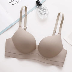 נשים תחתונים אלחוטיים Push Up חזייה נשים אופנה מקשה אחת למעלה סקסי הלבשה תחתונה חלקה נשי מקורבי נוחות רך בגדים