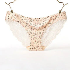 Women's Sexy Lace Panties Seamless Cotton Breathable Briefs Girls Transparent Underpants Plus Size Brand Underwear 1 Piece