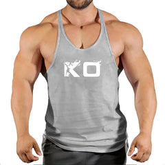 Marken-Tanktop für Herren, Bodybuilding-Bekleidung, ärmelloses Baumwollshirt, Fitnessweste, Sportbekleidung, Trainings-Tanktop