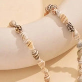 Bohemian Beach Shell Conch Beaded Necklace for Women Summer Ocean Style Seashell Starfish Pendant Choker Vacation Party Jewelry