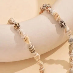 בוהמי חוף צדף קונכייה חרוזים שרשרת לנשים קיץ אוקיינוס סגנון צדף כוכב ים תליון קולר חופשה מסיבת תכשיטים