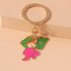Modische Damen-Schlüsselanhänger mit Hut- und Schuhanhängern für Autoschlüssel, Handtaschen und Geldbörsen – ideal zum Selbermachen und Verschenken von Schmuck.