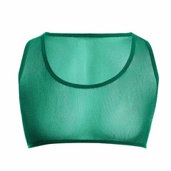 גופיית רשת שקופה לגברים מתחת לחולצה שרירית חולצת בטן ללא שרוולים עם צווארון U לספורט ואימונים