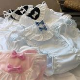 Women's Underwear Panty Sexy Lace Panties Japanese JK Girls Cute Bowknot Kawaii Comfort Briefs Cos Maid Lace Up Female Lingerie