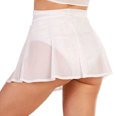 High Waist Wrap Kaftan Sarong Mesh Sheer Beach Skirts Swimsuit Cover-Ups Women Transparent Swimwear Pareo Scarf Bikini Cover-Ups