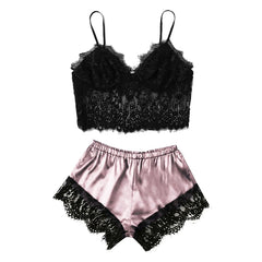 1 Set Womens Sleepwear Sexy Fashion Casual Lace Nightdress Lingerie Tops Shorts Set Babydoll Pajamas Nightwear Womens Underwear