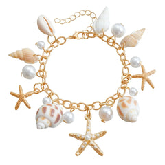 Fashion Bohemian Waist Chain Sea Star Starfish Shell Pendant Shell Waist Link Beach Bikini Alloy Jewelry Accessories for Women