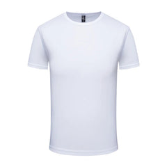 Schnelltrocknendes Rundhals-T-Shirt für Damen und Herren, 2023, individuell bedrucktes und gesticktes Logo, Sport- und Fitness-T-Shirt, Kurzarm, 10 Farben