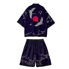 3 to 14 years kids kimono + shorts Japanese costume boys girls fashion kimono haori cardigan Jacket children beach wear cloak