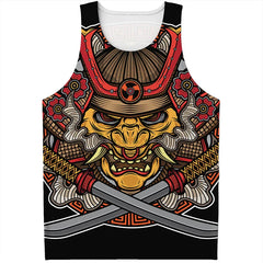 Fashion Japanese Samurai Graphic Mens Tank Tops Summer Trend Streetwear 3D Printed Sleeveless T Shirts Loose Harajuku Kids Vest