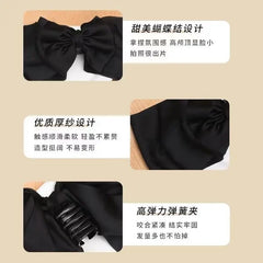 Neue koreanische große Haarspange mit Schleife, Haarclip für Damen, Haarspangen für hohen Pferdeschwanz, Haarschmuck für Mädchen und Frauen