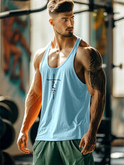 2025 New Men's Sleeveless T Shirt Cross Print Bodybuilding Muscle Sleeveless T Shirt Loose Fitness Sports Vest Bodybuilding Tops