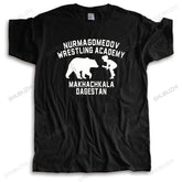 Herren-Baumwoll-Freizeit-T-Shirt Sommer Nurmagomedow Wrestling Academy Makhachkala Dagestan Lockere Oberteile für ihn Übergrößen-T-Shirt