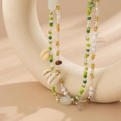 Women Elegant Trendy Summer Beach Vacation Body Jewelry Belly Chains Bohemia Beaded Waist Chain Shell Stone Waistband